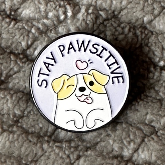 🎄 NEW Dog Positivity Enamel Pin - Picture 1 of 1